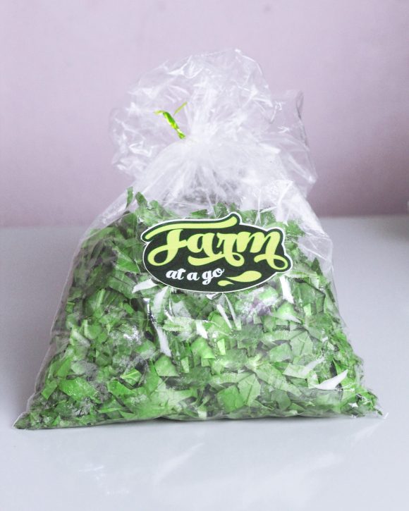 Cut and sliced Ugwu